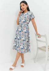 Gemma Flower Blue Dress | G.43137
