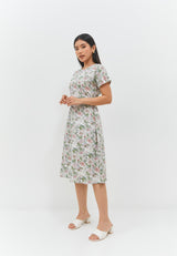 Gemma Flower Green Dress | G.43138