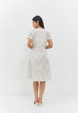 Gracella Flower White Dress | G.43143