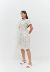 Gracella Flower White Dress | G.43143
