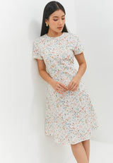 Gracella Flower White Dress | G.43143