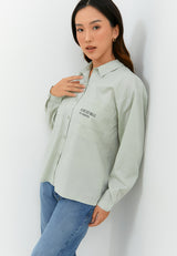 Jocelyn Sage Green Oversize Shirt | G.11639