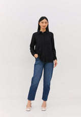 Geela Official - Nicole black Shirt (G.11617) - Kemeja Wanita