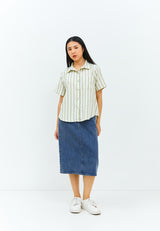 Trisha Green Stripe Shirt | G.1514