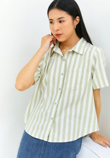 Trisha Green Stripe Shirt | G.1514