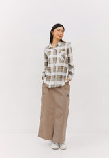 Geela Official - Slavia Grey Shirt (G.11618) - Kemeja Wanita