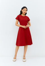Geela Official - Asmi Red Dress (G.43110) - Dress Wanita