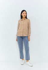 Aemma Dark Brown Stripe Shirt | G.11633