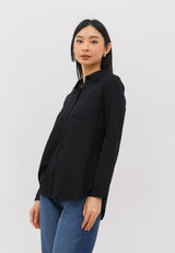 Geela Official - Nicole black Shirt (G.11617) - Kemeja Wanita