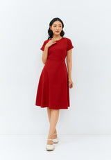 Geela Official - Asmi Red Dress (G.43110) - Dress Wanita