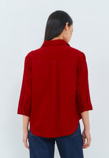 Geela Official - Unira Red Shirt (G.1402) - Kemeja Wanita