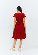 Geela Official - Asmi Red Dress (G.43110) - Dress Wanita