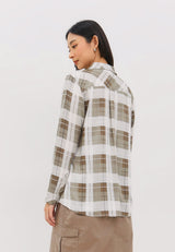 Geela Official - Slavia Grey Shirt (G.11618) - Kemeja Wanita