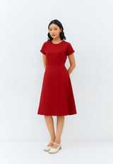 Geela Official - Asmi Red Dress (G.43110) - Dress Wanita