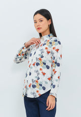 Geela Official - Geraldine Orange Shirt (G.11623) - Kemeja Wanita