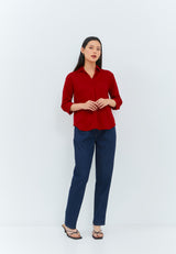 Geela Official - Unira Red Shirt (G.1402) - Kemeja Wanita