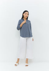 Gendhis Navy Stripe Shirt | G.13151