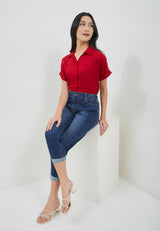 Folded Jeans Dark Blue Denim | G.3810