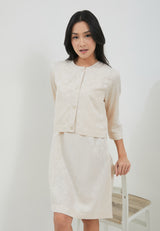 Fabiola Cream Two Pieces Dress | G.4407