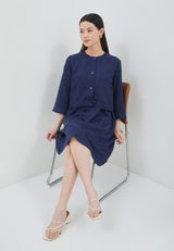 Fabiola Navy Two Pieces Dress | G.4401