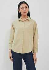 Ghiana Khaki Oversize Shirt | G.11715