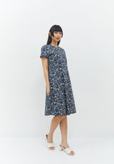 Gracella Flower Navy Dress | G.43144