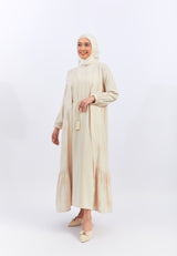 Saida Cream Dress | G.42113