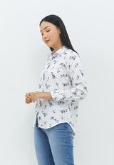 Tatum Flower Blue Shirt | G.11663