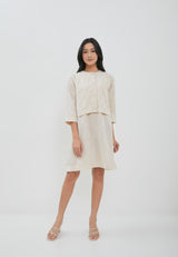 Fabiola Cream Two Pieces Dress | G.4407