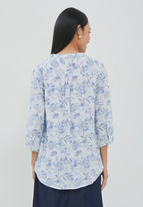 Zendaya Flower Blue Blouse | G.13173