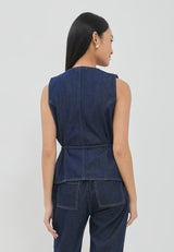 Laras Dark Blue Denim Sleeveless | G.6311