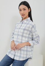 Bethari Grey Plaid Oversize Shirt | G.13175