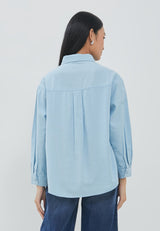 Ghiana Sky Blue Oversize Shirt | G.11714