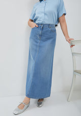 Alondra Blue Denim Skirt | G.21144