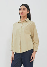 Ghiana Khaki Oversize Shirt | G.11715