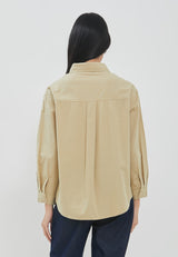 Ghiana Khaki Oversize Shirt | G.11715