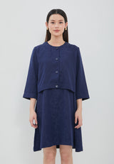 Fabiola Navy Two Pieces Dress | G.4401