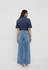 Wide Leg Jeans Light Blue Denim | G.3406