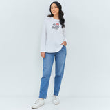 Geela Official - 1945 Indonesia White Long T-Shirt (G.71209) - Kaos Wanita