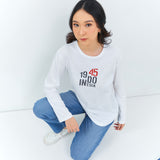 Geela Official - 1945 Indonesia White Long T-Shirt (G.71209) - Kaos Wanita