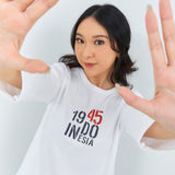 Geela Official - 1945 Indonesia White Long T-Shirt (G.71209) - Kaos Wanita