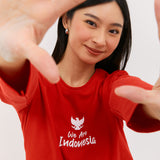 Geela Official - We Are Indonesia Red Long T-Shirt (G.71208) - Kaos Wanita