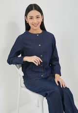 Audrey Dark Blue Denim Jacket | G.6126