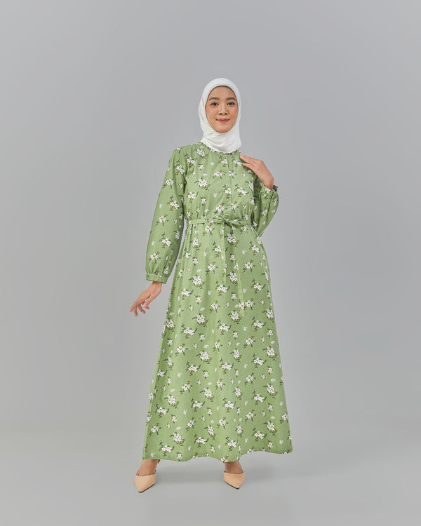 Falia Dress Green | G.4239 - Gamis Wanita