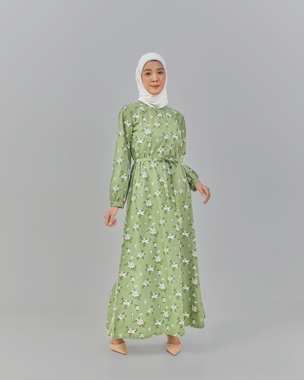 Falia Dress Green | G.4239 - Gamis Wanita