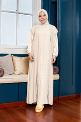 Geela X Aurelie Hermansyah Syamila Cream Two Set Dress | G.42126