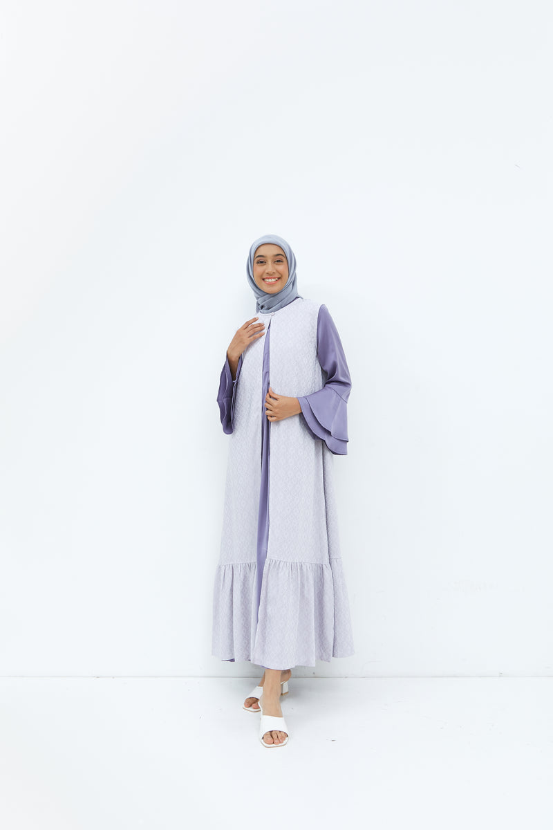 Geela X Aurelie Hermansyah Safiyah Two Set Dress Purple | G.4279