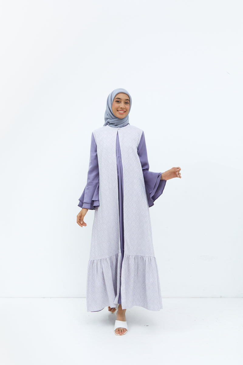 Geela X Aurelie Hermansyah Safiyah Two Set Dress Purple | G.4279