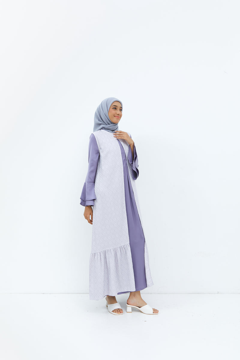 Geela X Aurelie Hermansyah Safiyah Two Set Dress Purple | G.4279