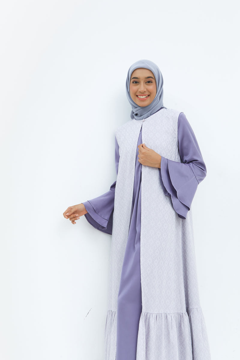 Geela X Aurelie Hermansyah Safiyah Two Set Dress Purple | G.4279